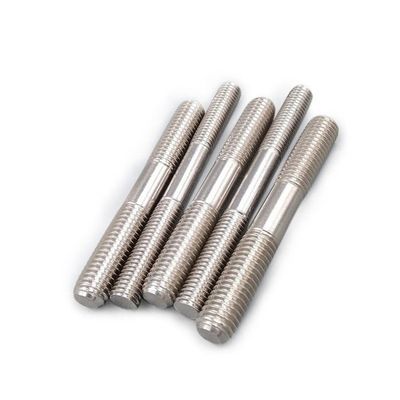 Schwarzgeschliffene Edelstahlstange mit Waschmaschine 4.8 8.8 10.9 Doppelkopf mit Gewinde