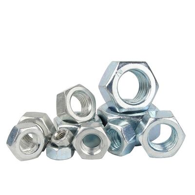 Kohlenstoffstahl DIN Standard galvanisiert Weiß Blau Zinkplattiert Hex-Nuss mit wettbewerbsfähigen