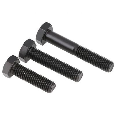 Längen 20mm-300mm H.D.G. Grade 8.8 DIN 933 DIN 931 Hochspannungs-Schwarz-Oxid-Hexkopfschrauben