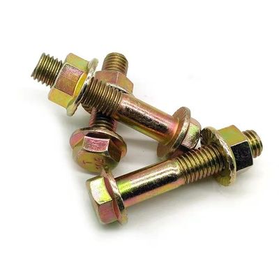 Grade 4.8/8.8/10.9 DIN Standard Hexkopfflanschbolzen und -muttern in schwarzer Oberfläche