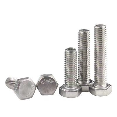 Hexenschrauben und -muttern aus Edelstahl DIN933 SS304 A2-70 M6 M8 M10 M12 M16 für die allgemeine Industrie