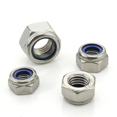 DIN985 DIN982 Verzinkte M8 M10 M12 Nylon-Einsatzverschluss-Nuss Metrische schwarze Oxidveredelung