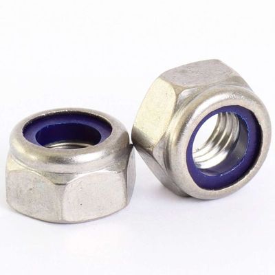 DIN985 DIN982 Verzinkte M8 M10 M12 Nylon-Einsatzverschluss-Nuss Metrische schwarze Oxidveredelung