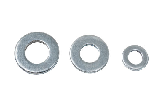 Verkaufen Sie Kohlenstoffstahl Plain Galvanized DIN125 Flat Washer für M2.5-M48 Grade 4.8/8.8/12.9