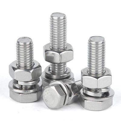 M36 Din933 Din934 Edelstahl Hexbolzen und Muttern mit Weißzink. Gelbzink. HDG