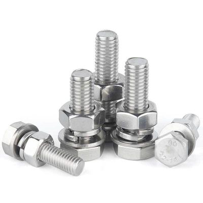 M36 Din933 Din934 Edelstahl Hexbolzen und Muttern mit Weißzink. Gelbzink. HDG