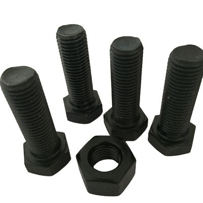 DIN933/931 Klasse 8.8 10.9 12.9 Hex schwarze Bolzen und Muttern mit ISO9001 2008 Zertifikat