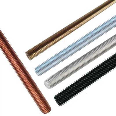 Messing Kohlenstoff-Edelstahl 304 316 A2 A4 Gr 4.8 8.8 Schlicht schwarz Zinkplattiert HDG DIN975 DIN976 Gießstahl M4-M48