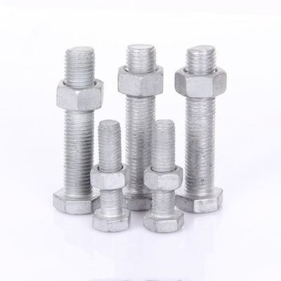 DIN Standard Hebei Fastener HDG Hot Dip Galvanized Hex Bolt und Nuss mit gelbem Zink
