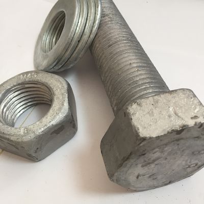 DIN Standard Hebei Fastener HDG Hot Dip Galvanized Hex Bolt und Nuss mit gelbem Zink