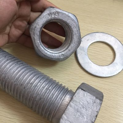 DIN Standard Hebei Fastener HDG Hot Dip Galvanized Hex Bolt und Nuss mit gelbem Zink