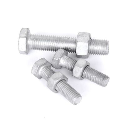 DIN Standard Hebei Fastener HDG Hot Dip Galvanized Hex Bolt und Nuss mit gelbem Zink