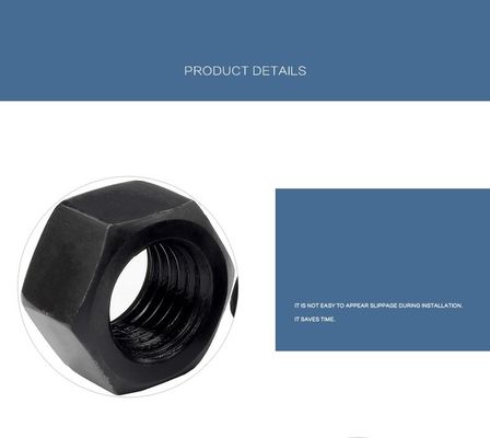 ISO9001-zertifizierte schwarze Oxide M2-M30 Hex-Nuss DIN934 Nuss und Schraube für den Bau