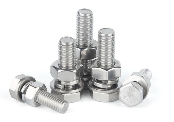 Hardware Edelstahlschrauben Nüsse DIN933 mit reinem Zink und SUS304