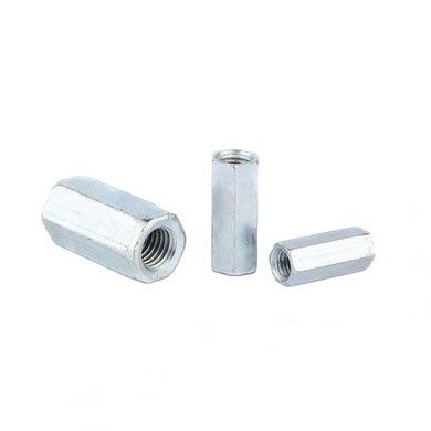Weiße Zinkplattierte Sechseckkopf-Kopplungsmutter mit verdickter Form und Stahlmaterial