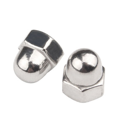 Metrischer Kohlenstoffstahl DIN 1587 Hexagon Flansche Kuppel End Eichelnüsse M6 Kuppelnuss