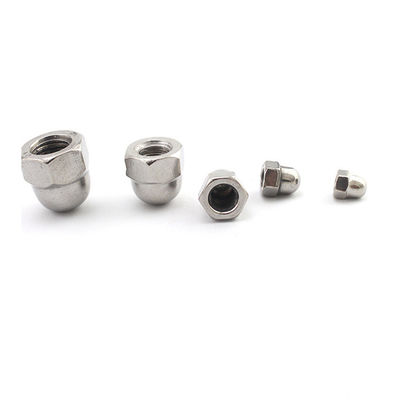 Metrischer Kohlenstoffstahl DIN 1587 Hexagon Flansche Kuppel End Eichelnüsse M6 Kuppelnuss