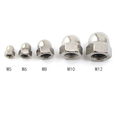 Metrischer Kohlenstoffstahl DIN 1587 Hexagon Flansche Kuppel End Eichelnüsse M6 Kuppelnuss