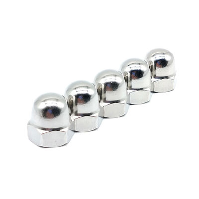 Metrischer Kohlenstoffstahl DIN 1587 Hexagon Flansche Kuppel End Eichelnüsse M6 Kuppelnuss