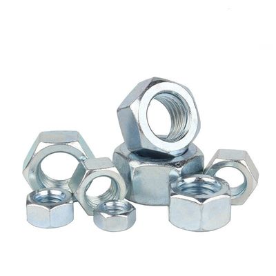 Kohlenstoffstahl DIN Standard galvanisiert Weiß Blau Zinkplattiert Hex-Nuss mit wettbewerbsfähigen