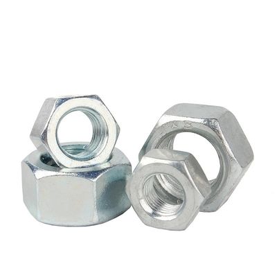 Kohlenstoffstahl DIN Standard galvanisiert Weiß Blau Zinkplattiert Hex-Nuss mit wettbewerbsfähigen