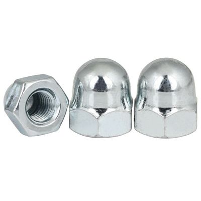 Direktversorgung DIN1587 Hex-Kuppel-Kappen-Nüsse in Nickel galvanisiert Weißblau Zinkplattiert