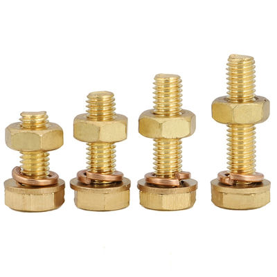 4.8/ 8.8/ 10.9/ 12.9 Messing-Hexkopfbolzen und -muttern mit Zinkveredelung DIN933