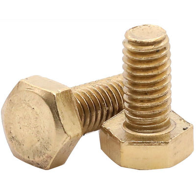 4.8/ 8.8/ 10.9/ 12.9 Messing-Hexkopfbolzen und -muttern mit Zinkveredelung DIN933