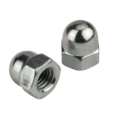ASTM-Befestigungsmittel mit DIN1587-Zertifizierung Hex-Kuppel-Kappenmuttern mit Nickelverzinkter Oberfläche