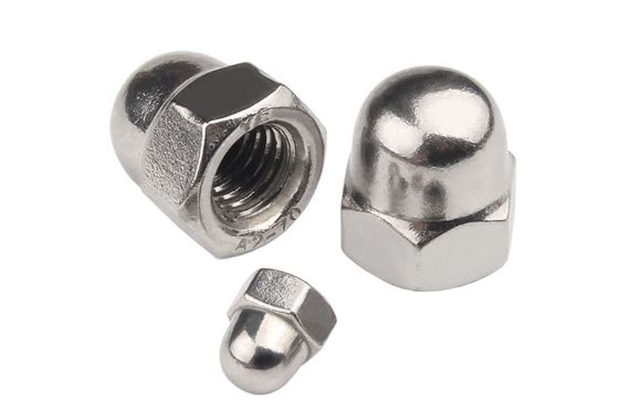 ASTM-Befestigungsmittel mit DIN1587-Zertifizierung Hex-Kuppel-Kappenmuttern mit Nickelverzinkter Oberfläche