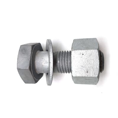 M16 HDG Hexkopf-Elektrobolt mit Hexmutter und Waschstahl der Klasse 8.8/6.8 Schwarzoxid