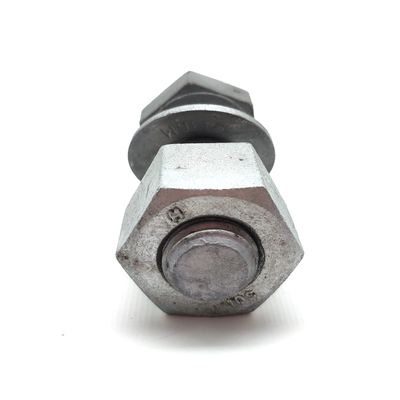 M16 HDG Hexkopf-Elektrobolt mit Hexmutter und Waschstahl der Klasse 8.8/6.8 Schwarzoxid