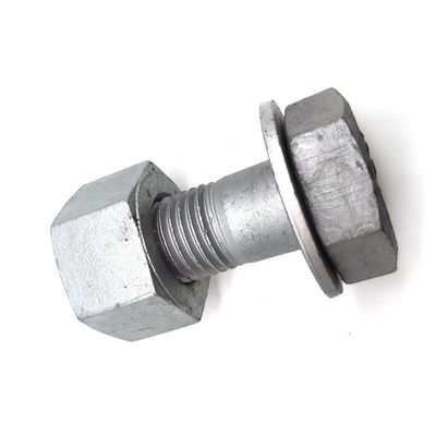 M16 HDG Hexkopf-Elektrobolt mit Hexmutter und Waschstahl der Klasse 8.8/6.8 Schwarzoxid