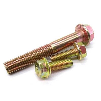 12.9 Gelb-Zinkbeschichtet DIN6921 Hexkopfflansche Schraube M10 M12 M6
