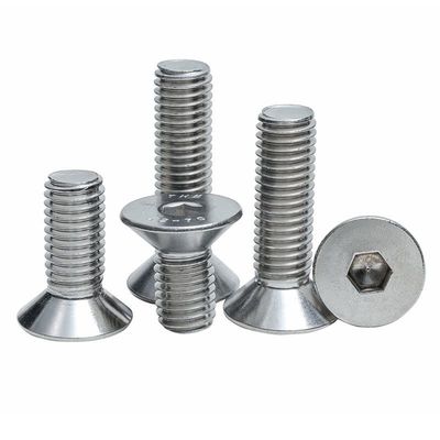 Anpassbar DIN ANSI Edelstahl A2 70 A4 80 CSK Flachkopf Hex-Steckdose Schraube