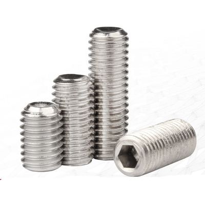 Grade 12.9 Edelstahl Flat End Hexagon Socket Set Schraube DIN914 mit konkavem Punkt